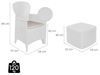 Dmora - Outdoor Lounge Set Anagni, Outdoor oder Indoor Lounge Set, 4 Sessel mit Armlehnen und einem Ablagetisch, Made in Italy, Weiß Bild 3