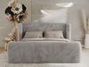 Polsterbett mit Lattenrost, Doppelbett für Schlafzimmer, Gepolstertes Kopfteil - EMORA CLASSIC DUO - 180 x 200 cm - Hellgrau Stoff Bild 3