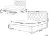 Bett mit Schubladen LIEVIN 180 x 200 cm Samtstoff Beige Bild 3