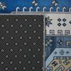Teppich blau beige orientalisches Muster 60 x 200 cm Kurzflor PARVAKADLI Bild 5