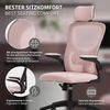 ML-DESIGN Bürostuhl Schreibtischstuhl ergonomisch mit verstellbarer Kopfstütze, Armlehnen, Drehstuhl mit Rollen Rosa Computerstuhl Chefsessel Gaming-Stuhl Bild 5