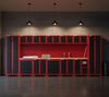 Feistos Werkstatteinrichtung "Juno 12", schwarz/rot, 462 x 46 x 198 cm (B x T x H),2 Hochschränke Bild 2