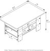 Furinno Andrey Couchtisch mit Abfalleimer, Dunkles Espresso/Braun Bild 3