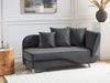 Chaiselongue Samtstoff dunkelgrau mit Bettkasten rechtsseitig MERI II Bild 2