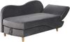 Chaiselongue Samtstoff dunkelgrau mit Bettkasten rechtsseitig MERI II Bild 5