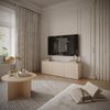 Selsey TV Lowboard 150 cm Kaschmirbeige Geriffelte Fronten Push-to-Open System Ideal für Wohnzimmer Fernsehschrank mit Robuster ABS-Kante Stauraum für Technik, Medien, Alltagsgegenstände Bild 4