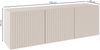 Selsey TV Lowboard 150 cm Kaschmirbeige Geriffelte Fronten Push-to-Open System Ideal für Wohnzimmer Fernsehschrank mit Robuster ABS-Kante Stauraum für Technik, Medien, Alltagsgegenstände Bild 3