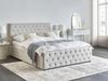 Bett mit Stauraum Stoff AMIENS 160 x 200 cm Beige Bild 2
