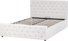 Bett mit Stauraum Stoff AMIENS 160 x 200 cm Beige Bild 5