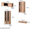 Homestyle4U Wohnzimmer-Set Modern, Eiche/Holz Bild 3