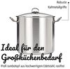 GSW 643474 Profi Jumbotopf mit Glasdeckel 30x28 cm / ca. 20,0 Liter, Edelstahl, Silber, 30 cm , 1er Pack Bild 3
