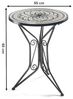 Kobolo Balkonset Sitzgruppe Gartenmöbel Tisch Stühle Metall Mosaik grau weiß, (3-tlg) Bild 4