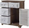 Rebecca Mobili Schubladenschrank im Vintage-Stil, Kommode in Grau Braun Weiß, 4 Schubladen 1 Tür, Holz, als Wohneinrichtung für Schlafzimmer Eingang – Maße: 70 x 60 x 30 cm (HxLxB) – Art. RE6074 Bild 5