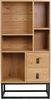 CaliCosy Bücherregal mit 2 Schubladen 5 Ablagen H120 cm - Helles Holz Bild 5