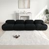 Ball & Cast Cord Sofa, Boneless Couch mit Ottomane, Ohne Montage, Sofa Modular mit Polsterung für Wohnzimmer, Schlafzimmer, Schwarz, 4 Sitze Bild 3
