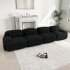 Ball & Cast Cord Sofa, Boneless Couch mit Ottomane, Ohne Montage, Sofa Modular mit Polsterung für Wohnzimmer, Schlafzimmer, Schwarz, 4 Sitze Bild 4