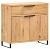 Flurset 4tlg. Wildeiche massiv 65x180x41 cm massivum Sydney Garderoben-Set Holz Flurmöbel mit Sitzbank Dielenmöbel braun Bild 2