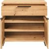 Flurset 4tlg. Wildeiche massiv 65x180x41 cm massivum Sydney Garderoben-Set Holz Flurmöbel mit Sitzbank Dielenmöbel braun Bild 3