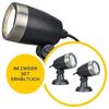 MeLiTec 2er Set LED Gartenstrahler GL11-1 Edelstahl anthrazit Bild 2