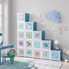 Songmics Regalsystem mit 16 Würfeln, Kunststoff blau, 16 x 30 x 30x30 cm Bild 2