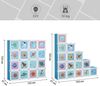 Songmics Regalsystem mit 16 Würfeln, Kunststoff blau, 16 x 30 x 30x30 cm Bild 3