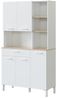 CaliCosy Highboard mit 5 Türen und 1 Schublade Kira - H186 cm - Weiß Bild 4