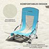 Outsunny Campingstuhl klappbar, mit Getränkehalter, Netzrückenlehne, Tragetasche (2er Set Campingstühle, 2 St), bis 120 kg Gartenstuhl für Garten Strand Bild 5