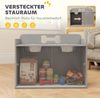 PawHut Futternapf Erhöhte Futterstation mit Aufbewahrungsschrank, 2 Schüsseln, Edelstahl, für große Hunde, Grau Bild 3