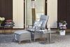 Siena Garden Gartentisch TORENO Lift-Beistelltisch 60x40cm, Aluminiumgestell matt anthrazit, Tischplatte aus Glas in dark concrete Bild 2