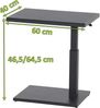 Siena Garden Gartentisch TORENO Lift-Beistelltisch 60x40cm, Aluminiumgestell matt anthrazit, Tischplatte aus Glas in dark concrete Bild 3