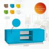 Wohnwand Set modern 2 teilig TV Lowboard, Sideboard für Wohnzimmer oder Kinderzimmer türkis-blau Bild 4