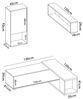 Dmora - Wohnwand Denali, modulares Eck-Wohnzimmerset, Multipositions-Wohnzimmermöbel, 230 x 41 x 180 cm, Weiß und Eiche Bild 2