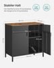 Songmics Sideboard, mit verstellbarem Einlegeboden, Stahlgestell vintagebraun-schwarz, 76 x 40 x 80 cm Bild 5