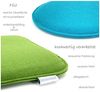 heimtexland Â® Sitzkissen Set Filz Stuhlkissen Stuhlauflage Filzkissen Stuhl Polster Kissen Typ631 4er Set 35 cm Rund Sand Bild 3