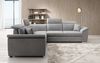 Designer Sofa Fernando mit Schlaffunktion und Stauraum Samt Hellgrau Bild 3