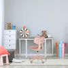 hjh OFFICE Kinderdrehstuhl mit höhenverstellbarer Rückenlehne Kid Colore Mitwachsender Schreibtischstuhl für Kinder von 6-12 Jahre, Rosa Bild 2