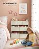 Songmics Kinderregal, mit 7 Aufbewahrungsboxen, MDF / Vliesstoff wolkenweiß, 60 x 29,5 x 62,5 cm Bild 4