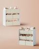 Songmics Kinderregal, mit 7 Aufbewahrungsboxen, MDF / Vliesstoff wolkenweiß, 60 x 29,5 x 62,5 cm Bild 2