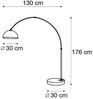 Qazqa Bogenlampe Arc-basic, ohne Leuchtmittel, Warmweiß, QAZQA Bogen­lampe, e27, Messing, Stahl, Modern Bild 5