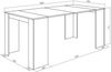 Skraut Home | Ausziehbarertisch | Multifunktionaler ausziehbarer | 180 | Für 8 Gäste | Esszimmertische | Moderner Stil | Weiß Bild 4