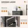 Sweetcrispy Kommode mit 4 Schubladen, Stoff Schubladenschrank, Schmal Schrank, Kommode Schlafzimmer, Industrial Stil für Wohnzimmer, Kinderzimmer, Flur Aufbewahrungsschrank, Hellgrau Bild 4