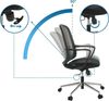 hjh OFFICE Bürostuhl ergonomisch SEDIOLO B Drehstuhl mit atmungsaktiver Rückenlehne und Lordosenstütze, Stoff/Netz Schwarz Bild 4