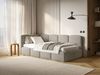 Selsey 'Cloudy' Jugendbett 120 cm, Bettkasten, Chenille, Kopfteil links, Hellbraun Bild 4