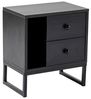 Dmora Nachttisch Predazzo 45.2 x 29.5 x 50 cm Schwarz 2 Schubladen Bild 3