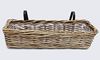 Rattan Pflanzkasten "Koboo Grey" groß, grau, Balkonkasten mit Halterung, Blumenkasten für Draußen, Pflanzgefäß Bild 4
