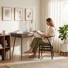 Schreibtisch Tumba 115 x 48 x 76 cm Schwarz/Walnussoptik [en. casa] Bild 4