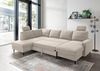 Wohnlandschaft >Pris< U-Form, Funktionen, cord beige - 153x305x75x200 (LxBxHxT) Bild 2