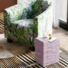Kare Design Hocker Euro, Lila, Sitzhocker, Ablage, Geldschein Design, Wohnzimmer, Flur, 38 x 29 x 30 cm (H/B/T) Bild 2