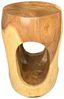 FaHome Beistelltisch Holz – Couchtisch Blumenhocker Hocker - (Abgerundet mit O- Ausschnitt Saman-Holz - 50x30x30 cm), Handgefertigt Bild 3