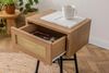 Stylish Side Table with Metal Legs, Natural Finish, 40 x 54 x 30 cm | 100% Melamine Coated Chipboard | Durable & Modern Design for Home & Office Bild 4